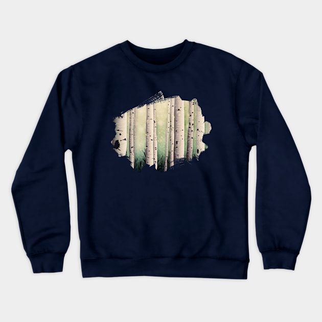 Birch wood at midsummer Crewneck Sweatshirt by Sybille